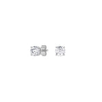 14K white Gold Solitaire Earring 0.50 CTW