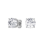 Platinum Solitaire Earring 5.00 CTW