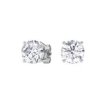 14K white Gold Solitaire Earring 6.00 CTW
