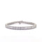 14K White Gold 12.48 cttw Emerald Cut Lab Grown Diamond Tennis Bracelet