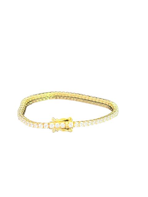 14K Yellow Gold Tennis Bracelet Lab Grown Diamond 4.00 cttw E Color VS1 Clarity