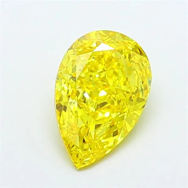 2.27ct Pear Lab Grown Diamond (Colour Fancy Vivid Yellow, Clarity VS1, IGI Certified)