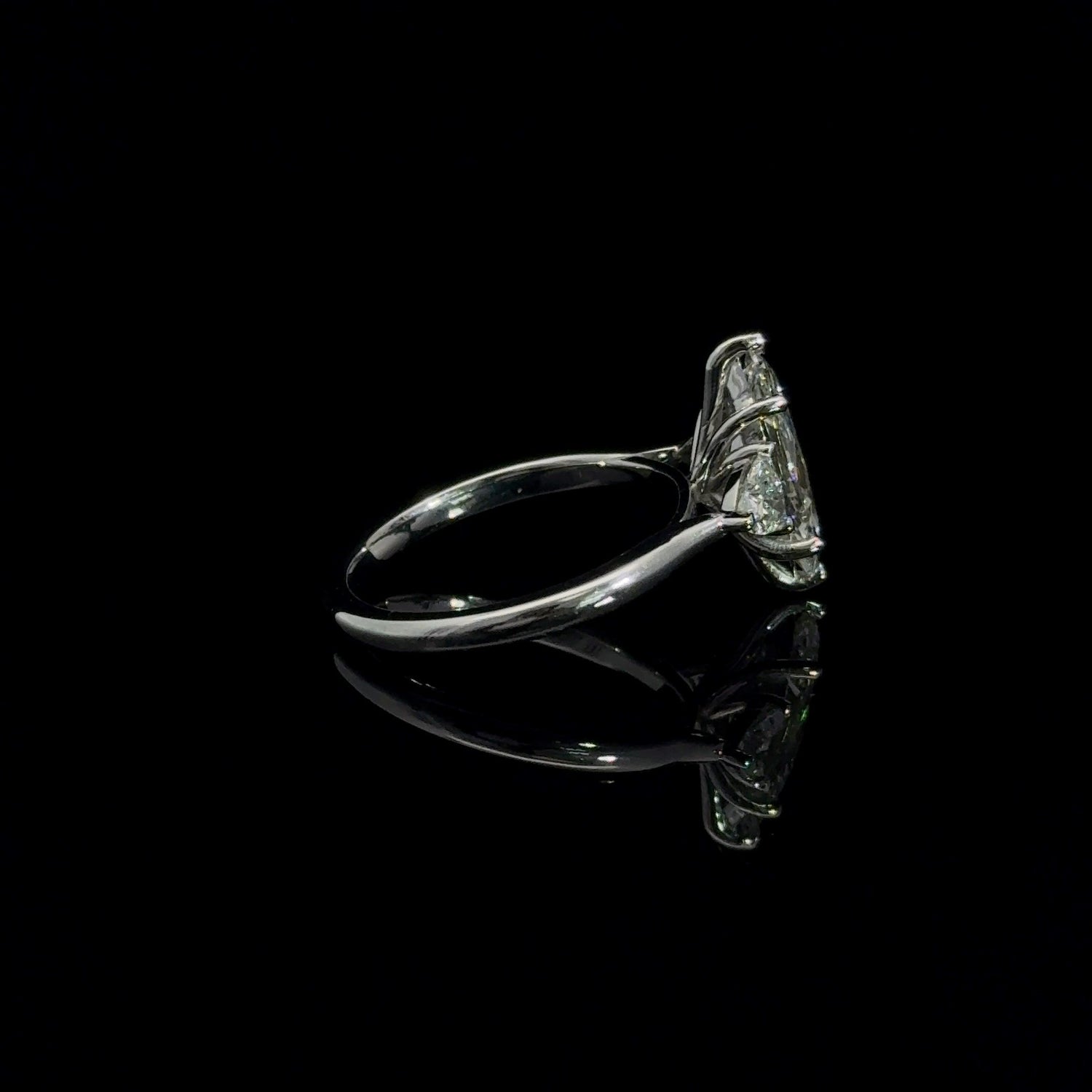 14K White Gold 2.18 cttw Marquise Shape Lab Grown Diamond Engagement Ring