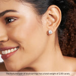 14K white Gold Solitaire Earring 0.50 CTW