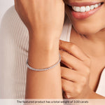 14K yellow Gold Tennis Bracelet 5.00 CTW