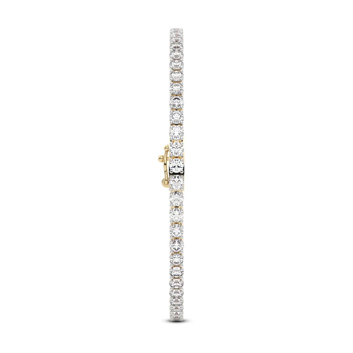 14K yellow Gold Tennis Bracelet 5.00 CTW