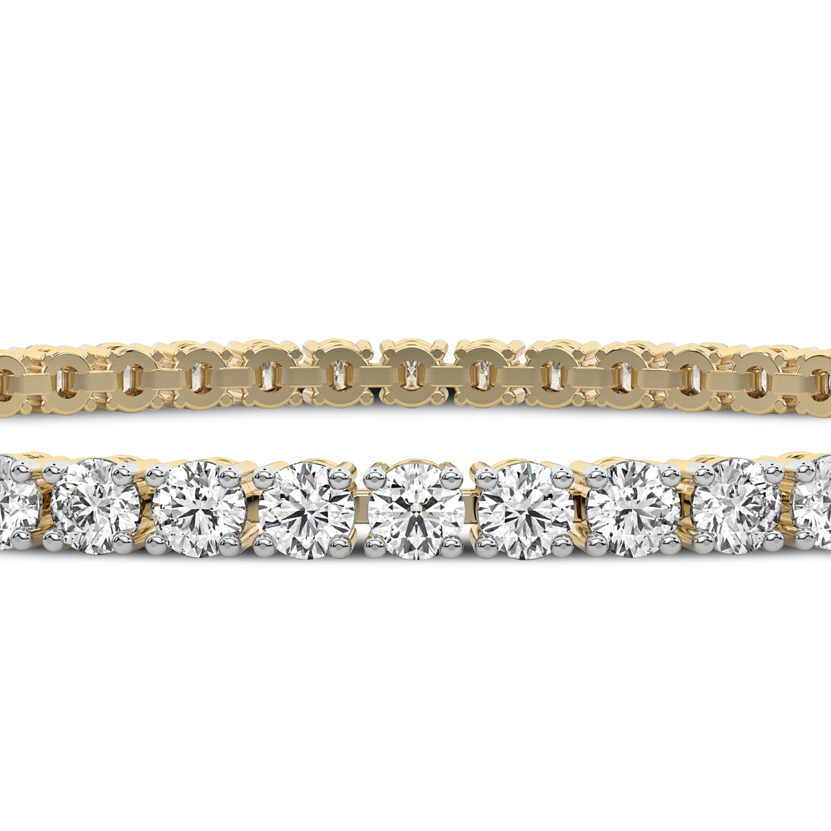14K yellow Gold Tennis Bracelet 5.00 CTW