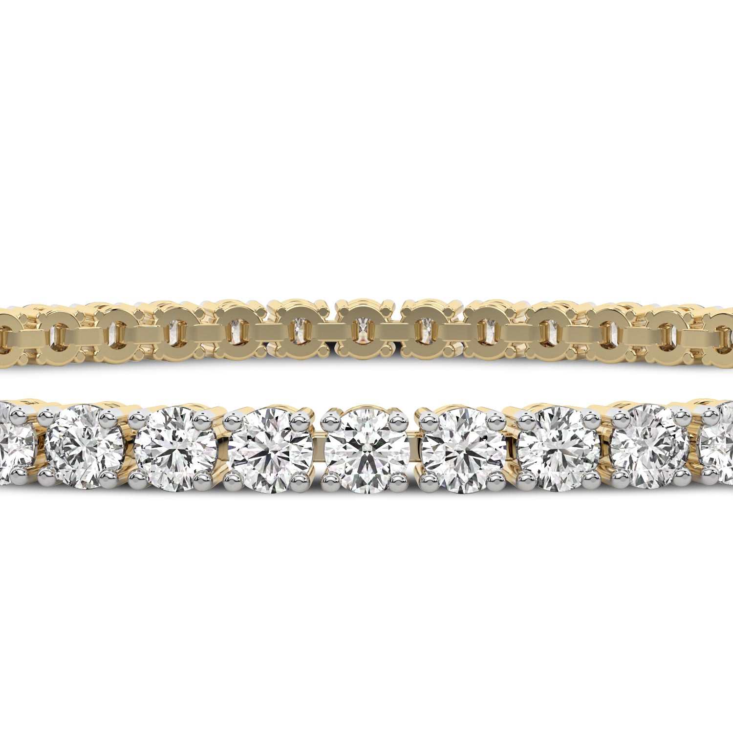 14K yellow Gold Tennis Bracelet 5.00 CTW