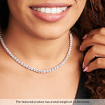 Platinum Tennis Necklace 10.00 CTW