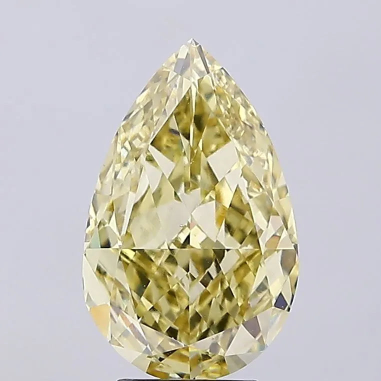 5.02ct Pear Lab Grown Diamond (Colour Fancy Yellow, Clarity VS2, IGI Certified)