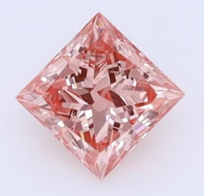 1.70 CT Fancy Vivid Pink Princess Cut Lab Grown Loose Diamond – IGI Certified