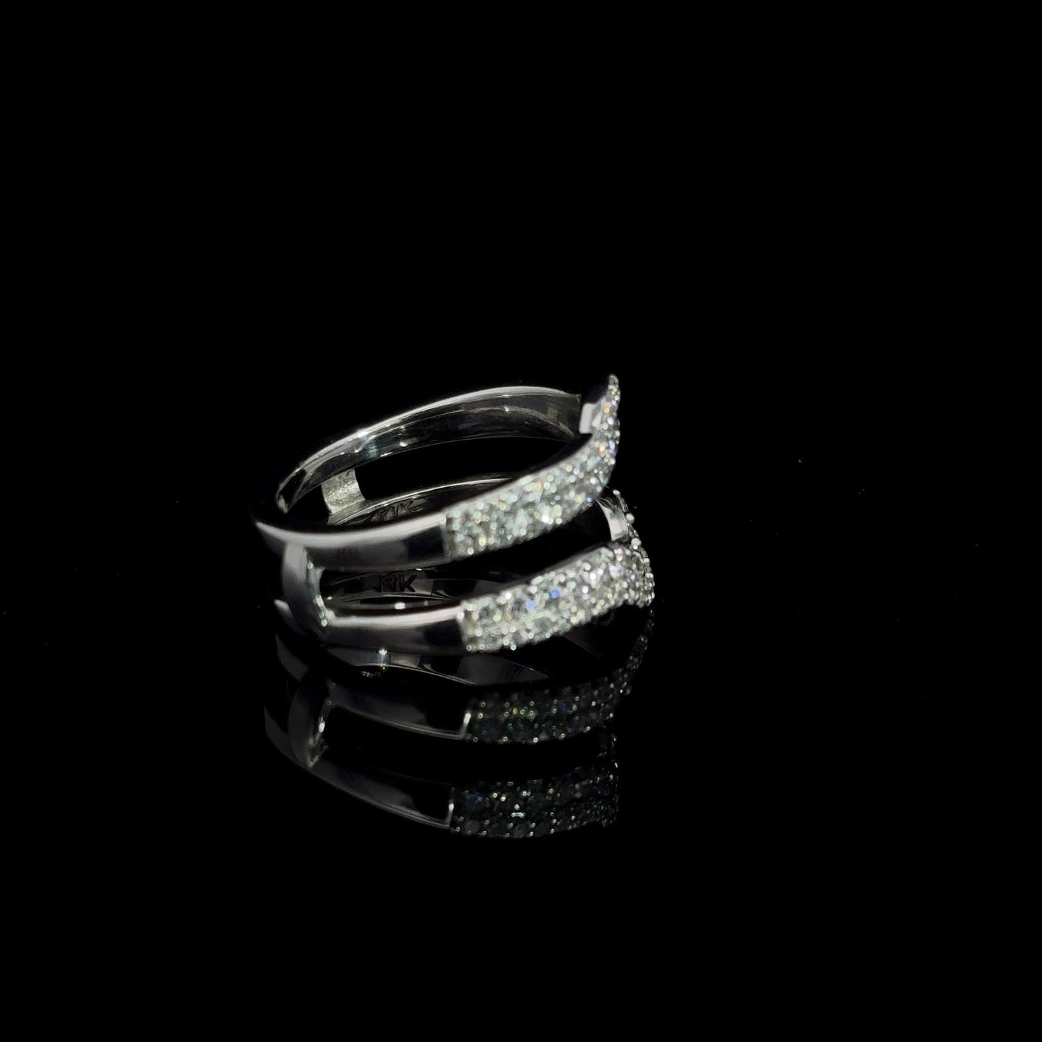 14K White Gold Round Brilliant Cut Enhancer Ring 0.94cttw F VS1