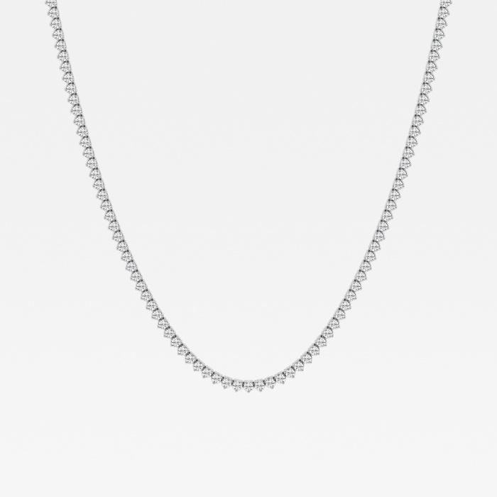 14K White Gold 2-Row 5.78 cttw Diamond Illusionary Style Necklace