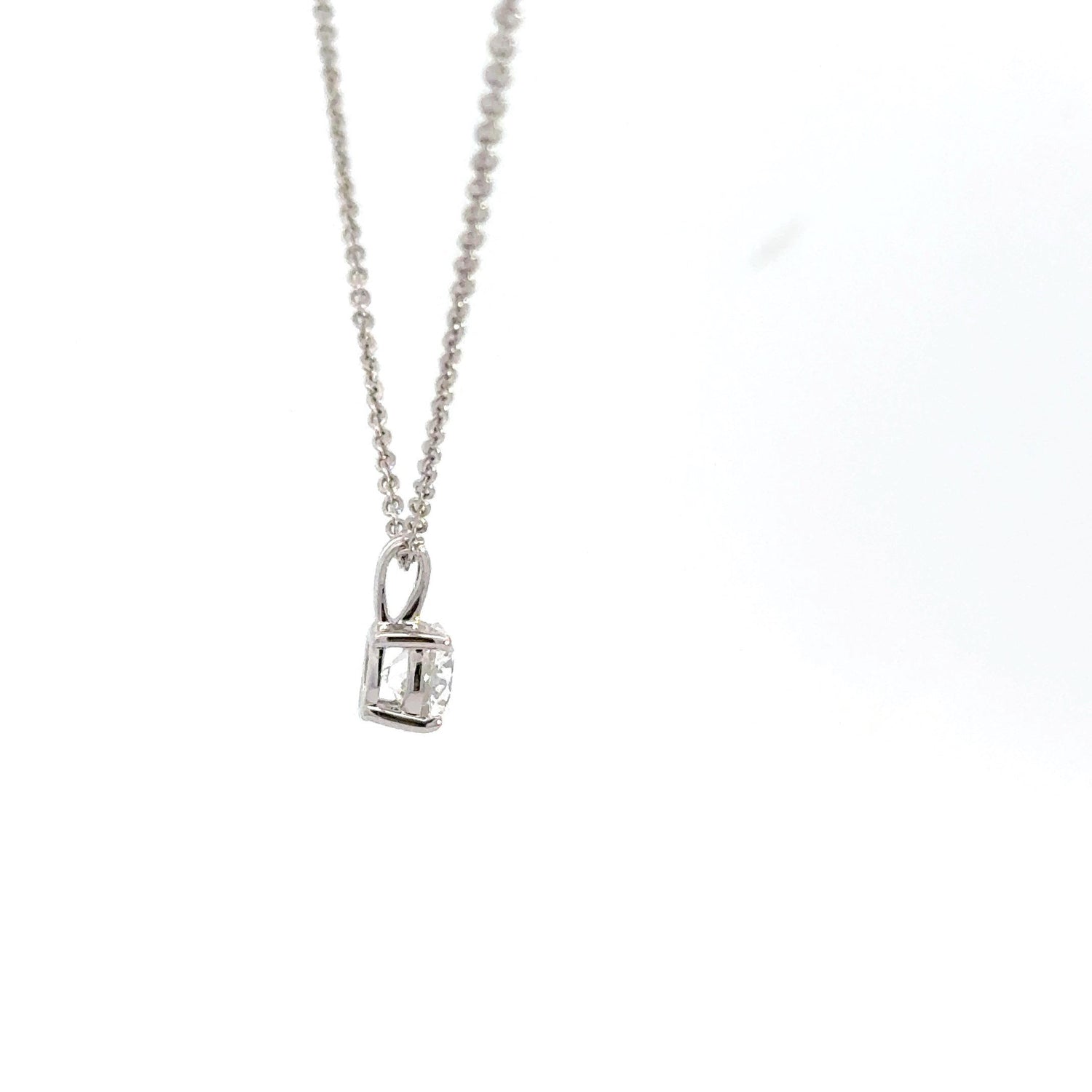 14K White Gold 2.13 cttw Round Brilliant Cut Lab Grown Diamond Pendant
