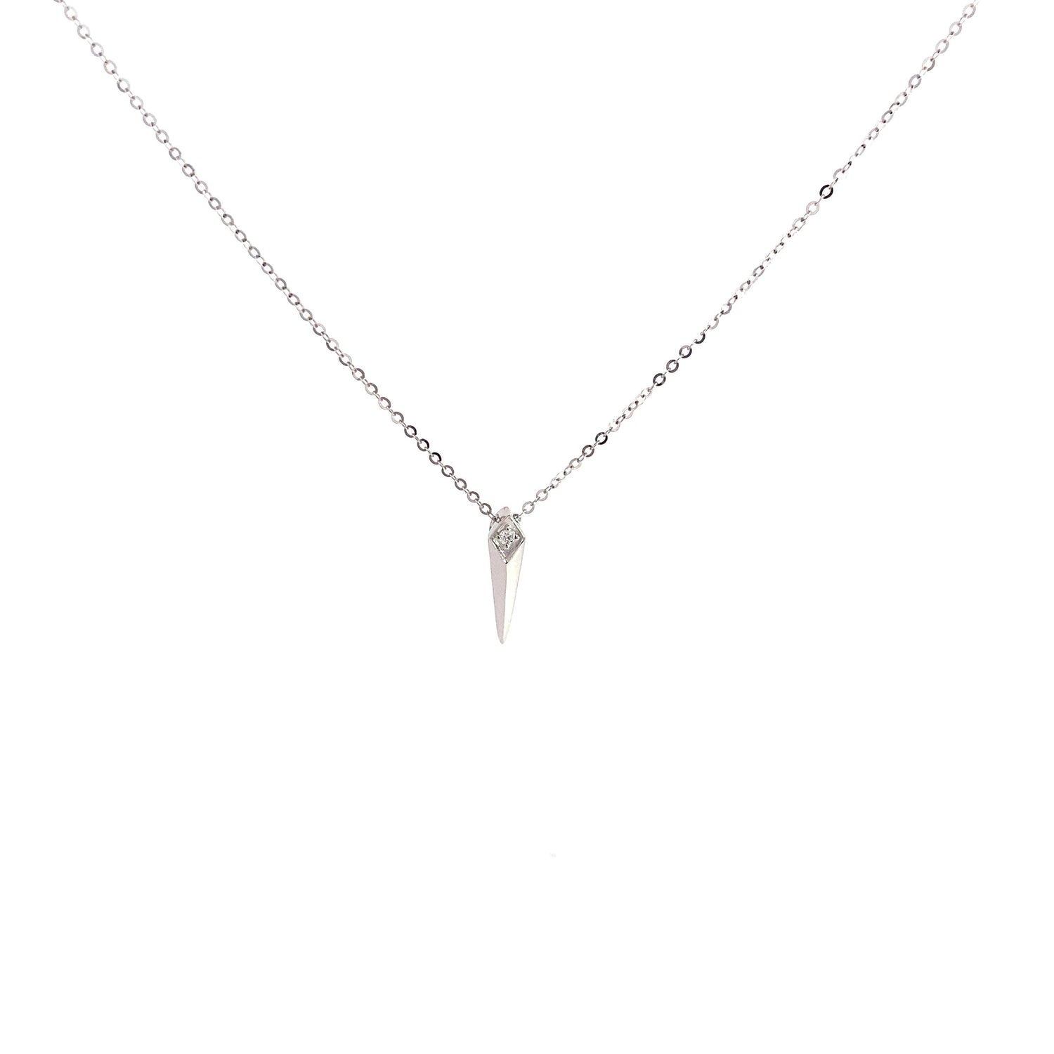 Colgante de diamantes Rockstar Punk Rock en oro blanco macizo de 18 quilates