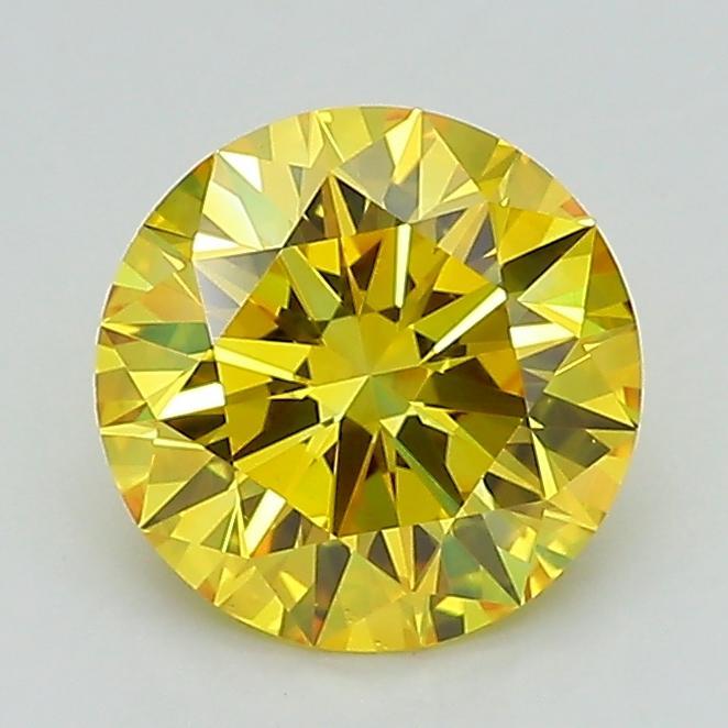 1.00 CT Round Brilliant Cut Lab Grown Loose Diamond Fancy Intense Yellow SI1 – IGI Certified