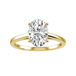 Oval Lab-grown Diamond Bridal Ring — down