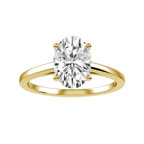 Oval Lab-grown Diamond Bridal Ring — down