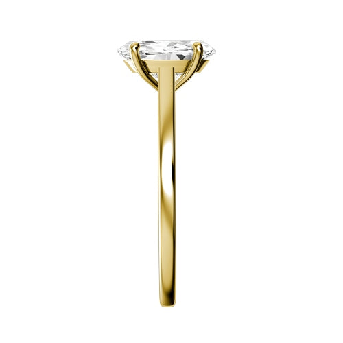 Oval Lab-grown Diamond Bridal Ring — side