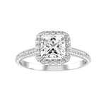 Princess Cut Lab-grown Diamond Bridal Ring — down