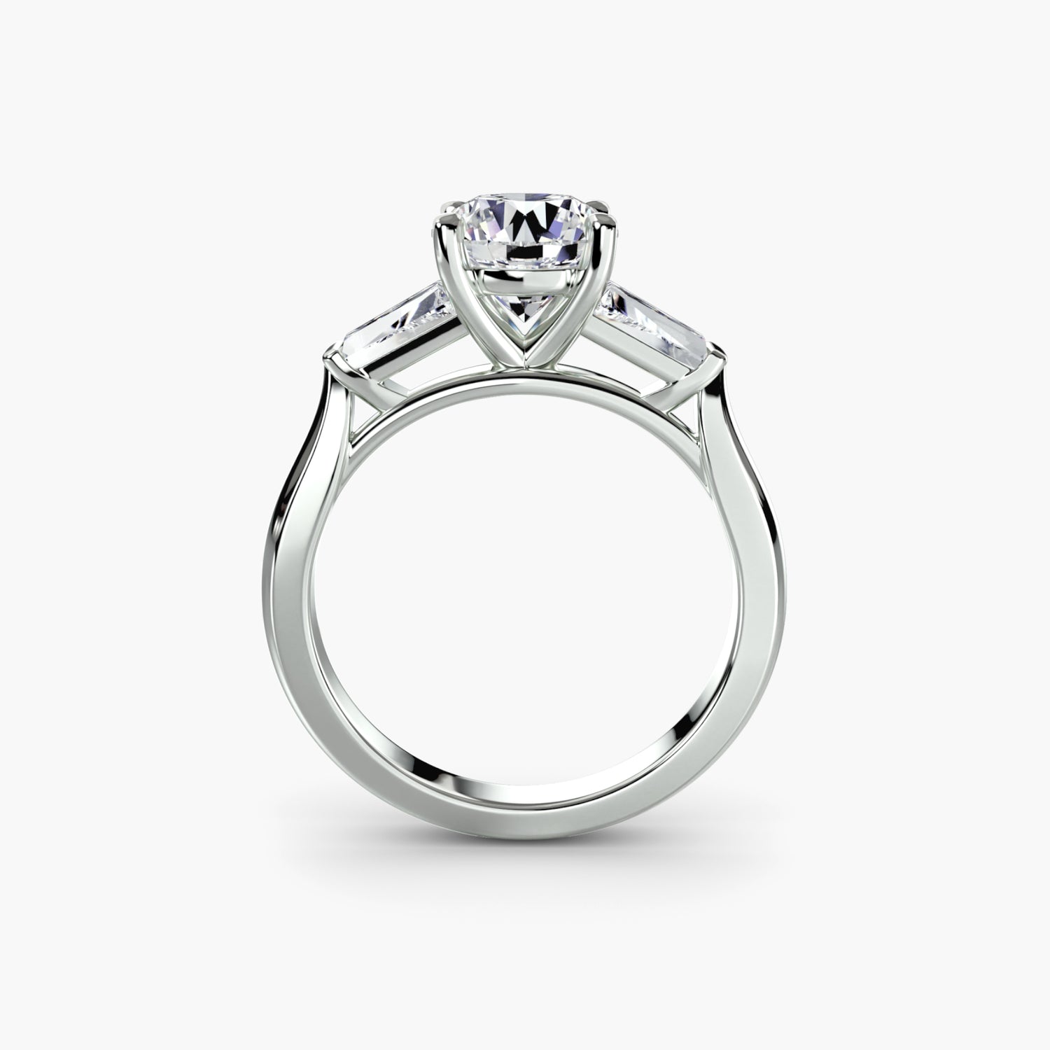 Three-Stone Ring (Baguette Side Stones)