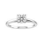 Round Lab-grown Diamond Bridal Ring — down