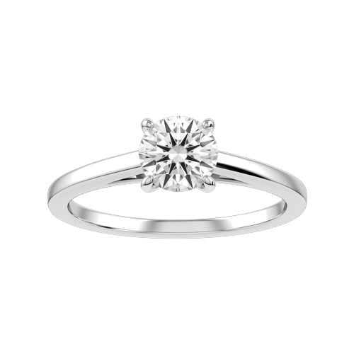 Round Lab-grown Diamond Bridal Ring — down