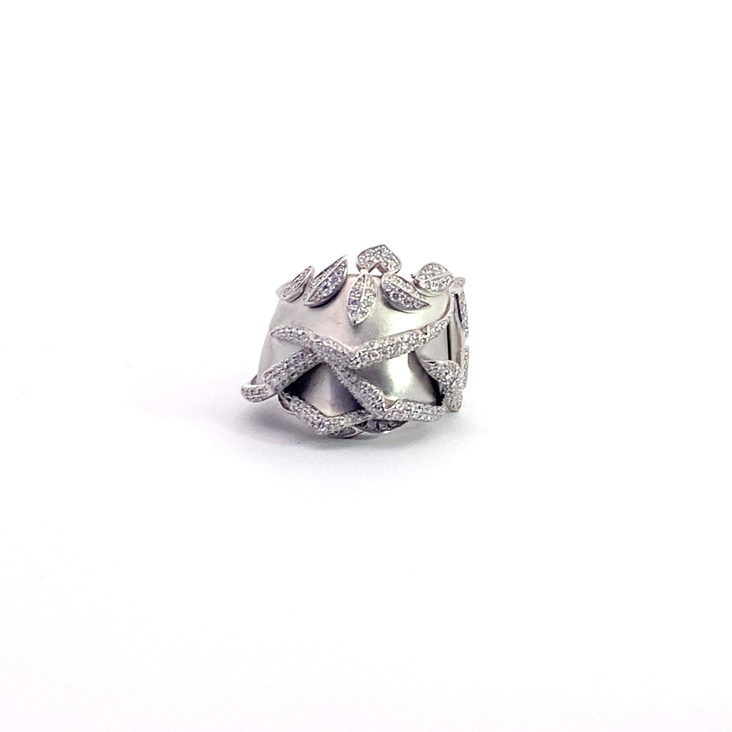 18K White Gold Rose Of Hope Fancy 2.40 cttw Diamond Ring