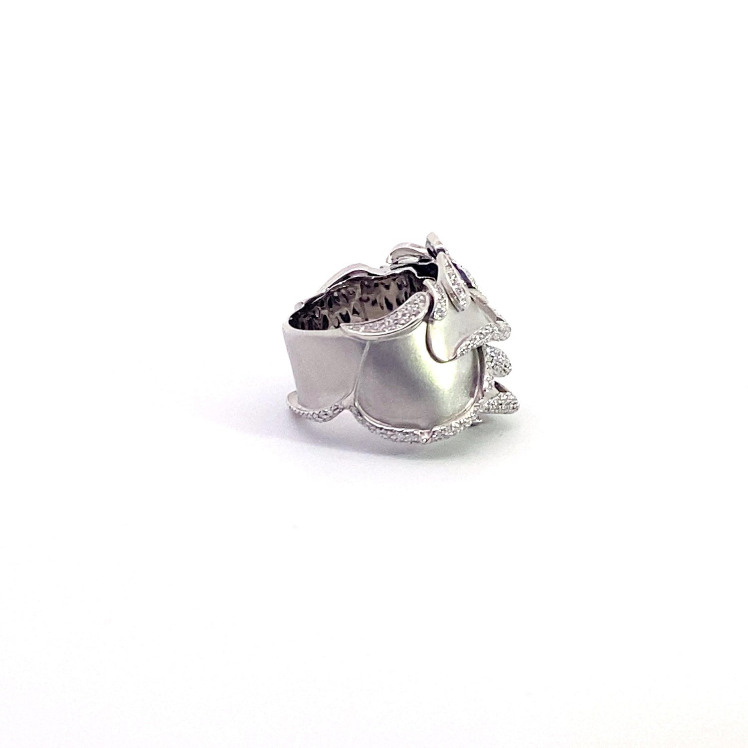 18K White Gold Rose Of Hope Fancy 2.40 cttw Diamond Ring