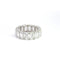 14K White Gold 9.95 cttw Emerald Cut Lab Grown Diamond Eternity Band