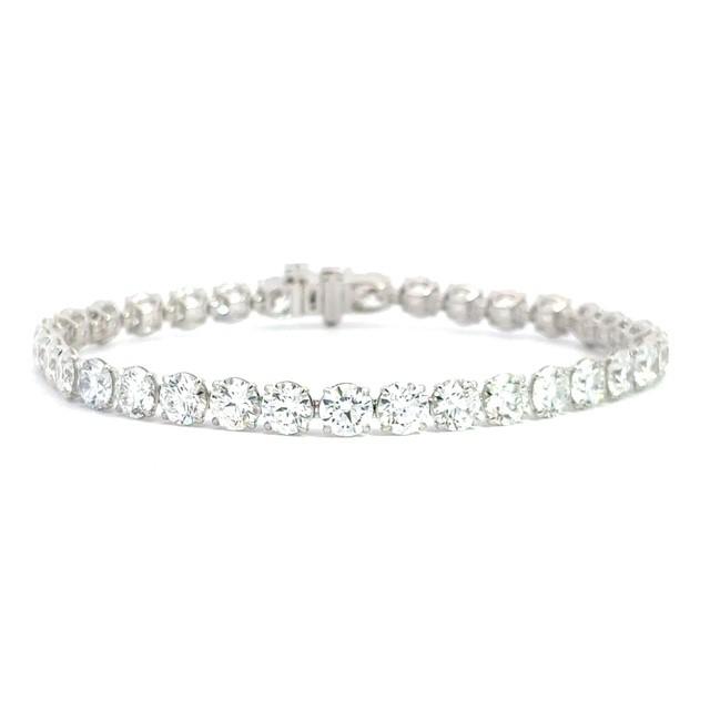 14K White Gold Lab Grown Diamond Rolling Bracelet 16.30cttw