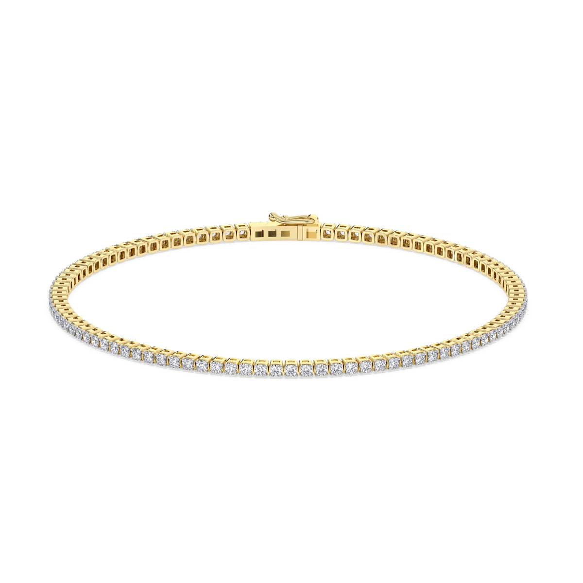 14K yellow Gold Tennis Bracelet 1.25 CTW