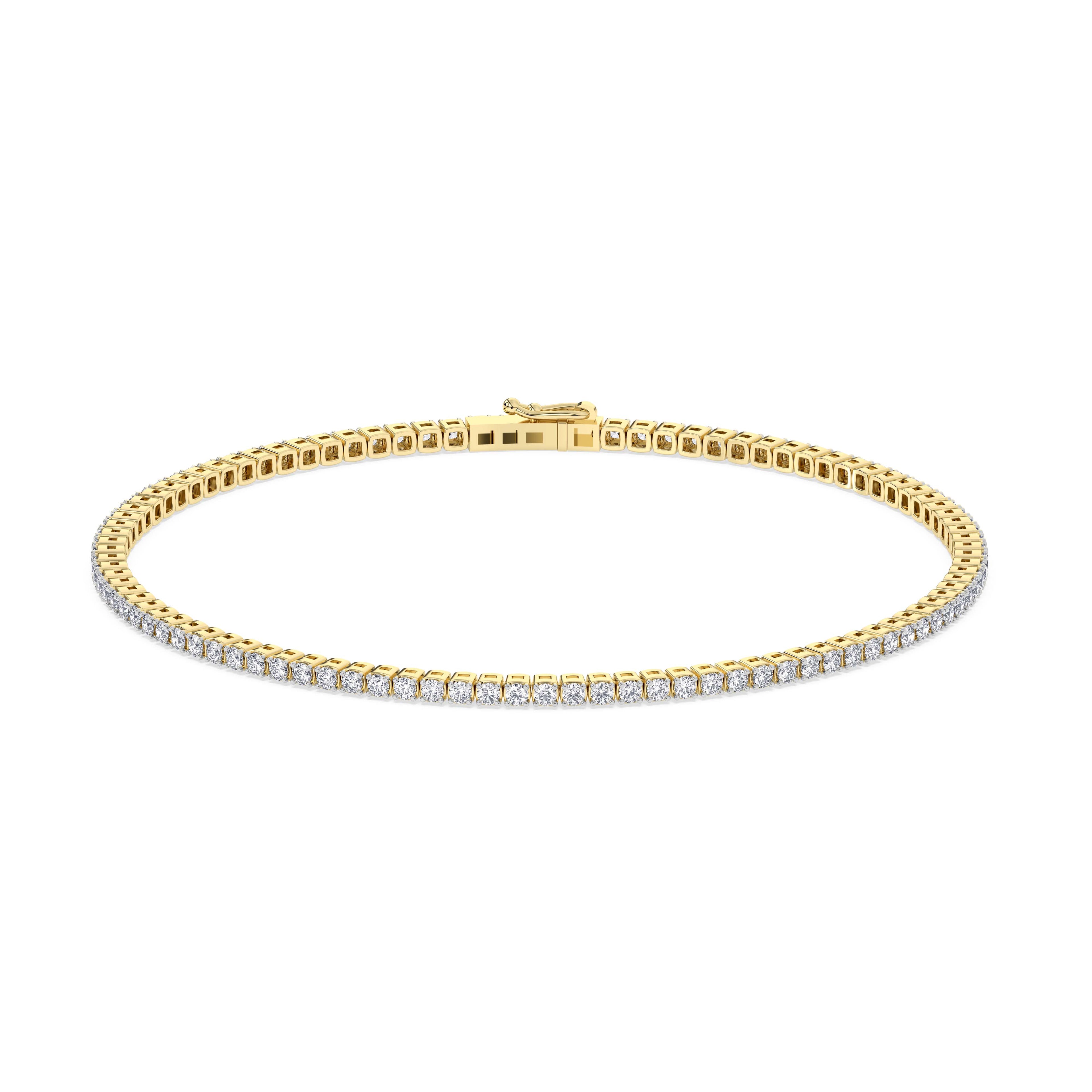 14K yellow Gold Tennis Bracelet 1.25 CTW