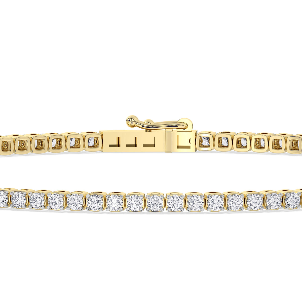 14K yellow Gold Tennis Bracelet 1.25 CTW
