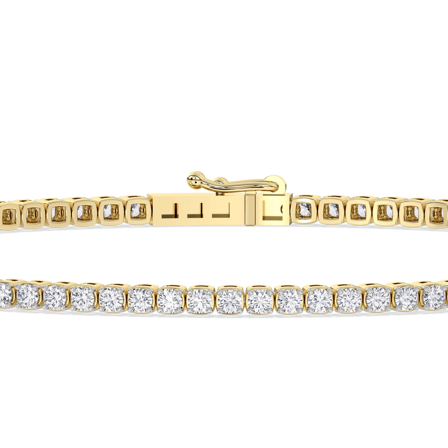 14K yellow Gold Tennis Bracelet 1.25 CTW