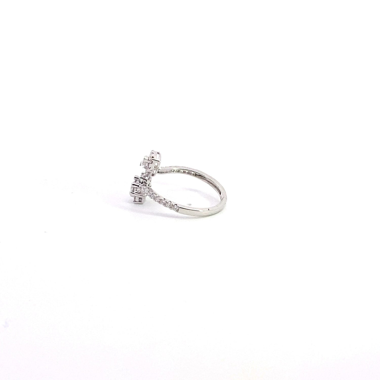 14K White Gold Marquise And Star Shape Lab Grown Diamond Ring