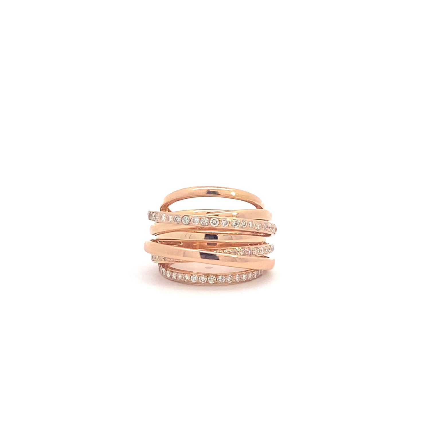 18K White Gold Crossover Fashion 1.89 cttw Diamond Ring