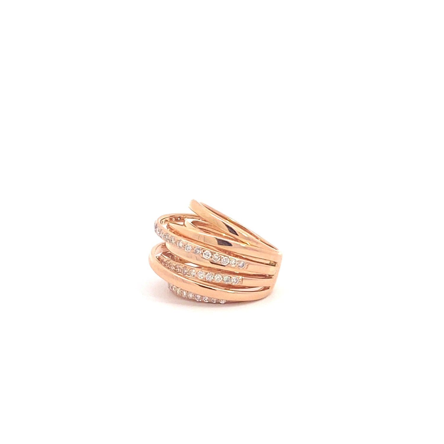 18K White Gold Crossover Fashion 1.89 cttw Diamond Ring