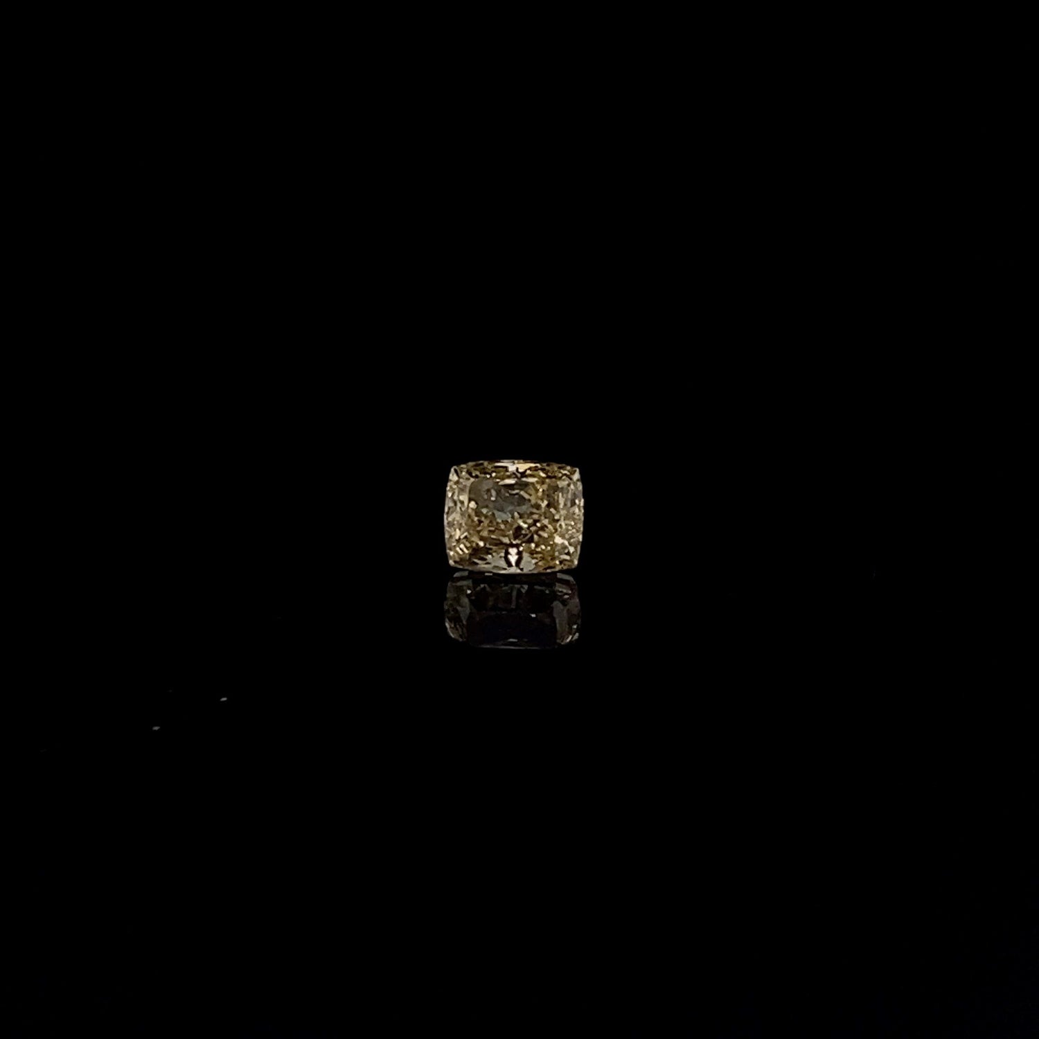 Diamante suelto cultivado en laboratorio de talla cojín de 3,14 quilates, color amarillo intenso, claridad VS1, certificado IGI (638455369)