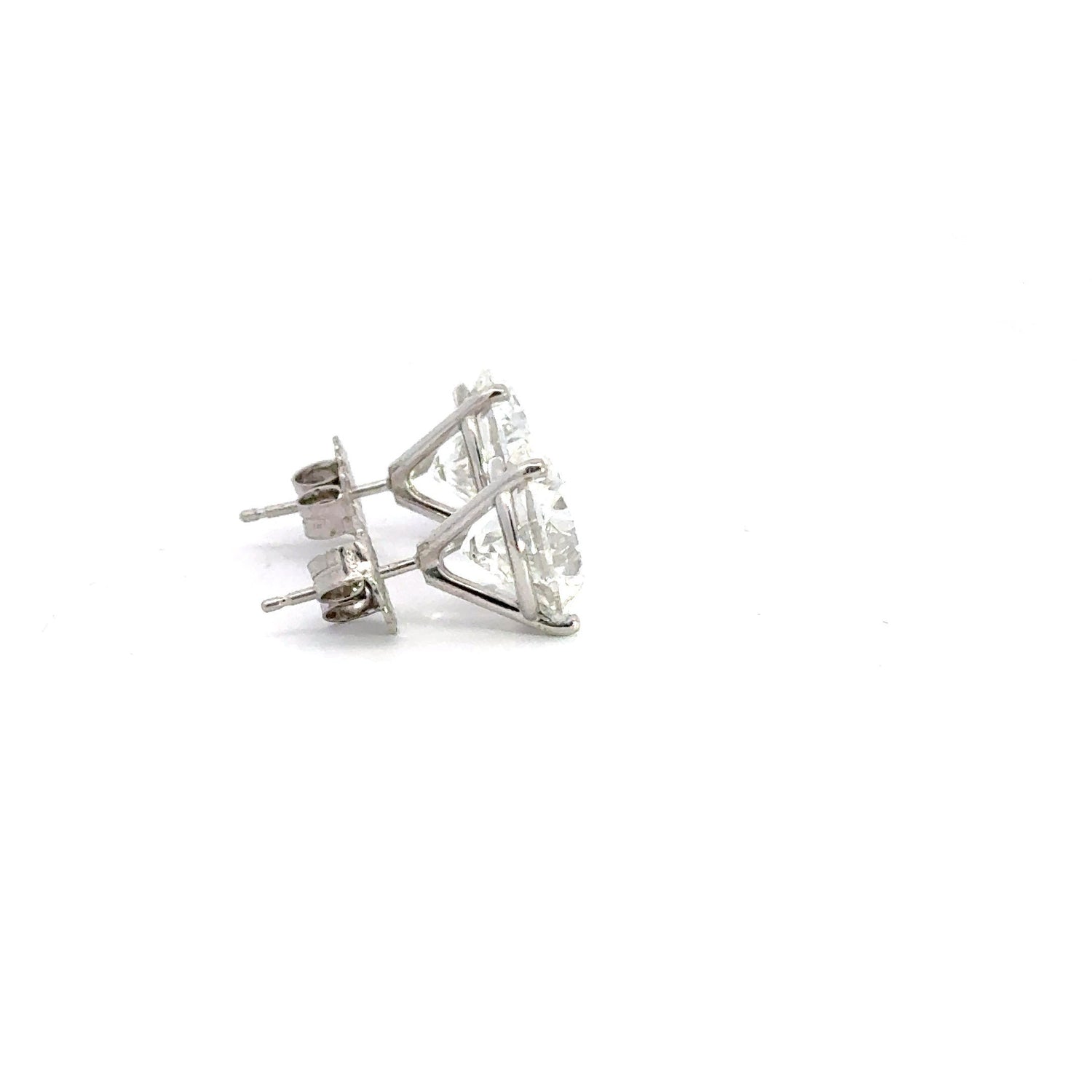 Platinum Round Brilliant Cut Lab Grown Diamond Stud Earrings