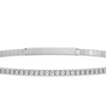 14K white Gold Tennis Bangle 1.00 CTW