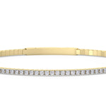 14K yellow Gold Tennis Bangle 1.00 CTW