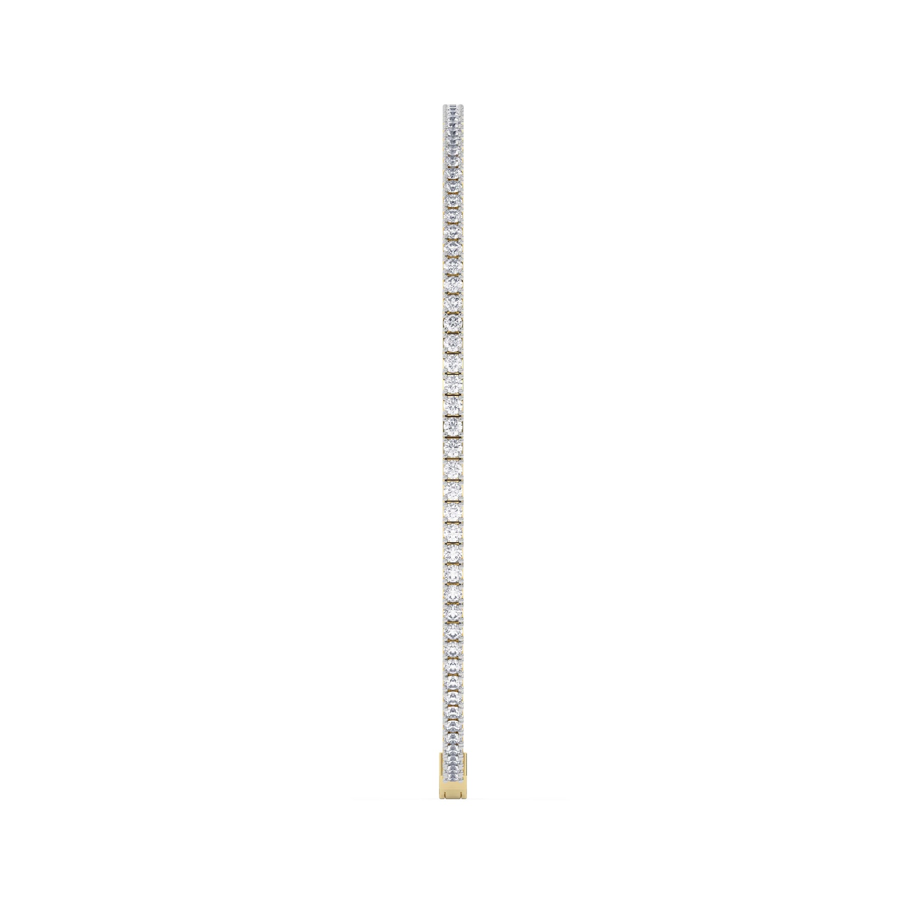 14K yellow Gold Tennis Bangle 1.00 CTW