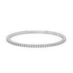 14K white Gold Tennis Bangle 2.00 CTW