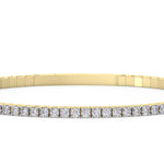 14K yellow Gold Tennis Bangle 2.00 CTW