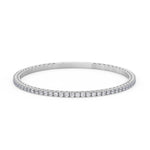 14K white Gold Tennis Bangle 3.00 CTW