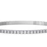 14K white Gold Tennis Bangle 3.00 CTW