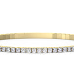 14K yellow Gold Tennis Bangle 3.00 CTW