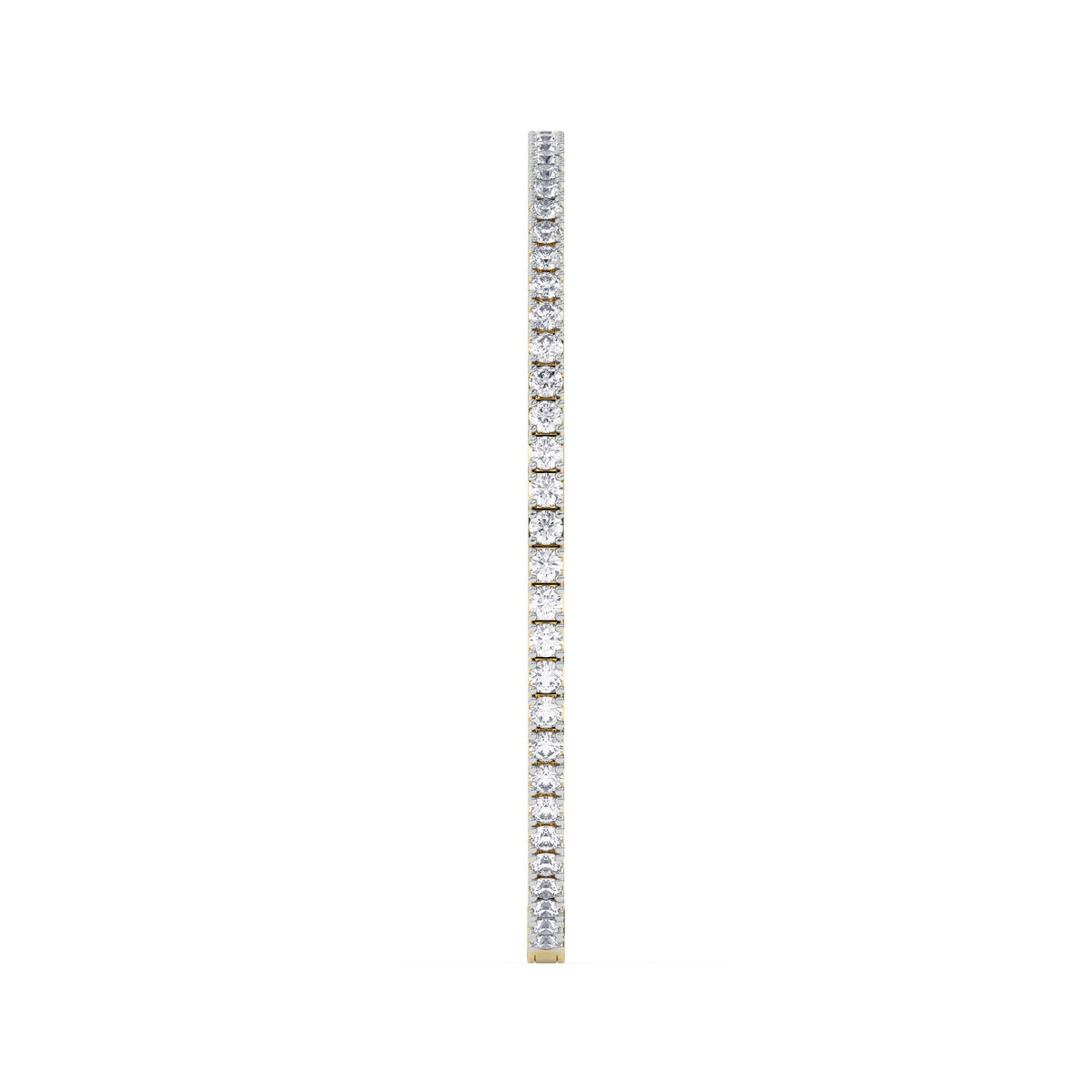 14K yellow Gold Tennis Bangle 3.00 CTW
