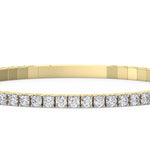 14K yellow Gold Tennis Bangle 4.00 CTW